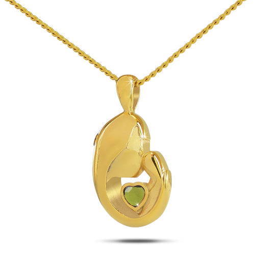 August Mothers Love w/ Peridot Gold Plated steel